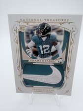 2025 National Treasures Travis Hunter Nike Swoosh Patch RC 9/10 Jaguars SSP