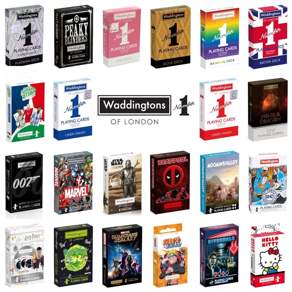 Waddingtons Number 1 Playing Cards – Classic, Themed & Special Edition Decks