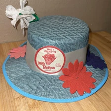 Vintage 1964 Walt Disney’s Mary Poppins Straw With Flowers Hat - Disneyland