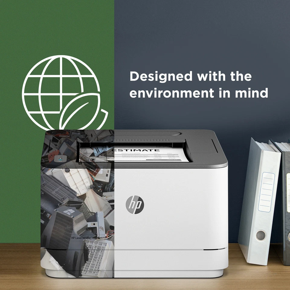 HP LaserJet Pro 3001dw Laser Printer, Black And White Mobile Print Up to 50,000 - Image 4 of 4