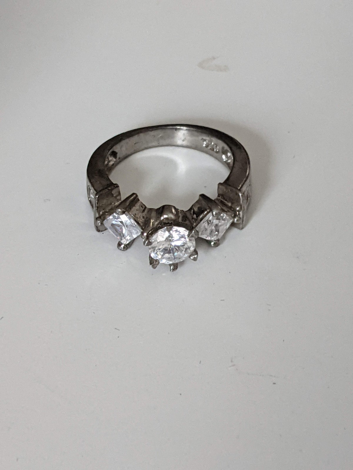 Solid Silver Engagement Ring with Cubic Zirconia … - image 6