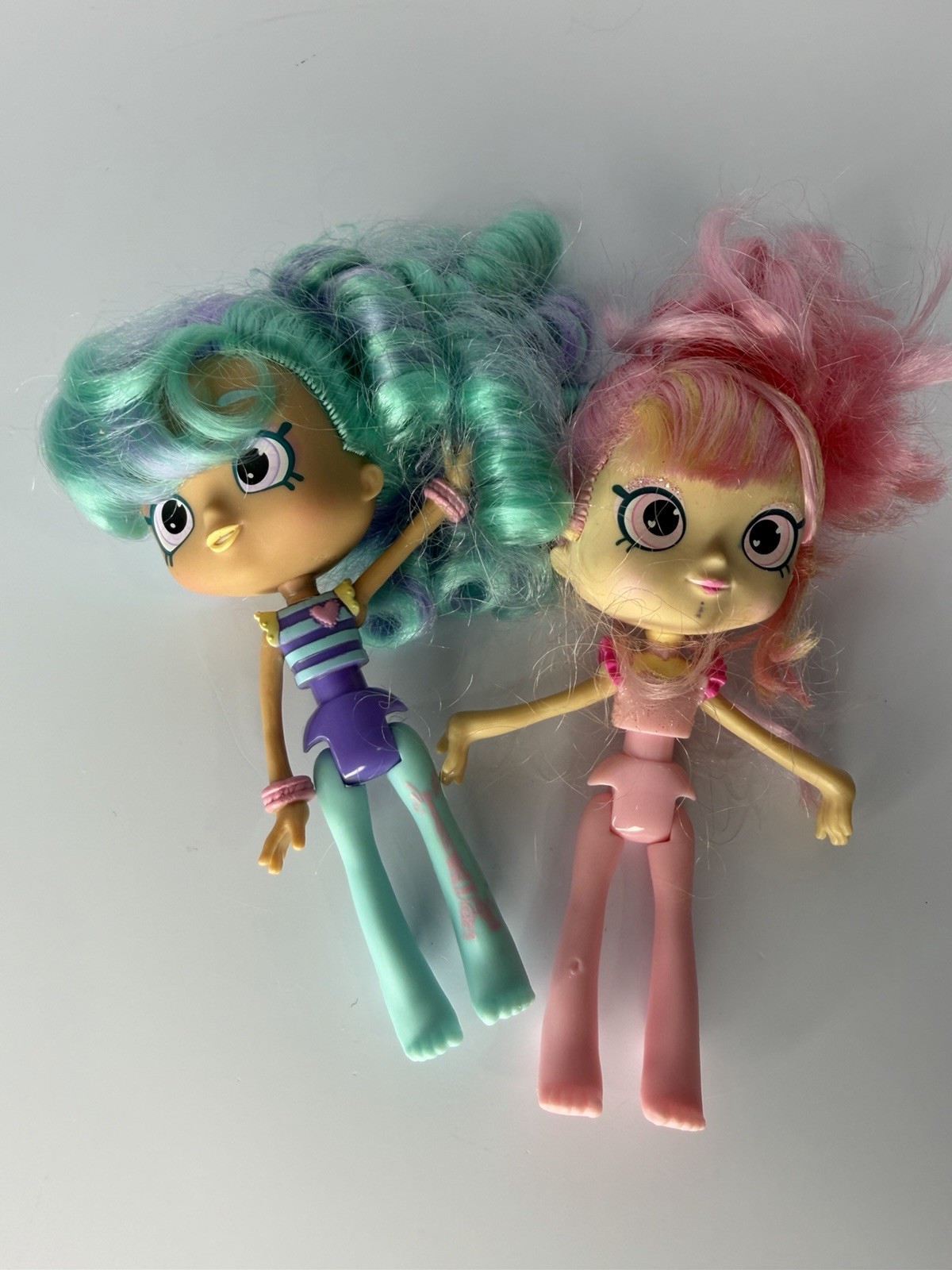 Rare Shopkins Macy Macaron & Bubbleisha Shoppie 5" Doll