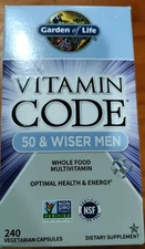 Garden of Life Vitamin Code 50 & Wiser Men Multivitamin Supplement 240ct 