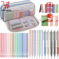 Schulsachen Set Aesthetic Blau MäPpchen 32 Teile Mit Textmarkern Und Stiften