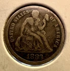 1883 seated liberty dime F