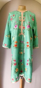 Antique Han CHINESE Women’s Festive SILK  ROBE Late Qing Dynasty Early 1900’s