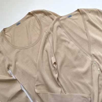 Women Malo Sweater Beige Cotton 40 / L / 48 - Bild 1 von 4