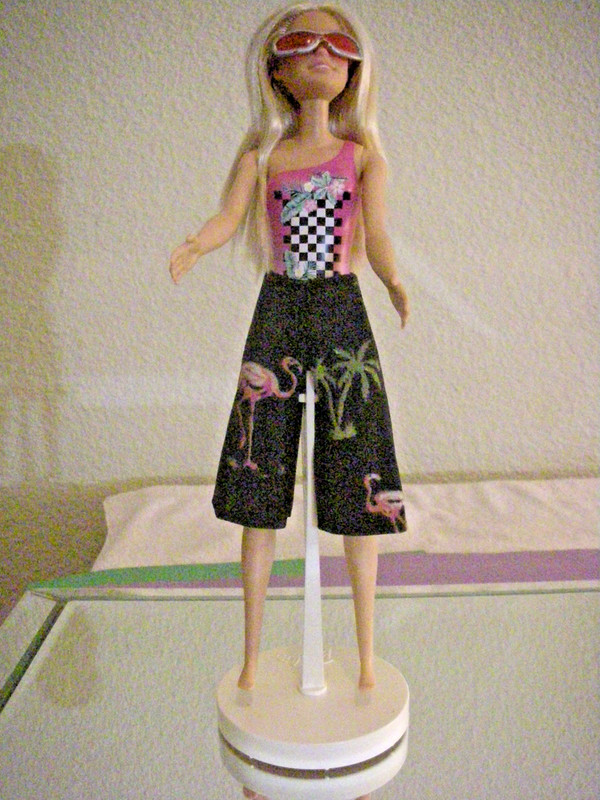 Beach Barbie with Pink Checkered Swimsuit