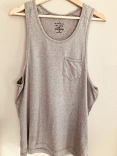 The Normal Brand Men’s Tank Top – Size L – Gray – Pocket Tank – Soft