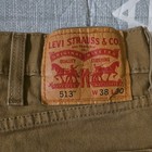 Levi's Mens Slim Straight Brown Medium Wash Denim Jeans 5-Pocket Logo — photo 3