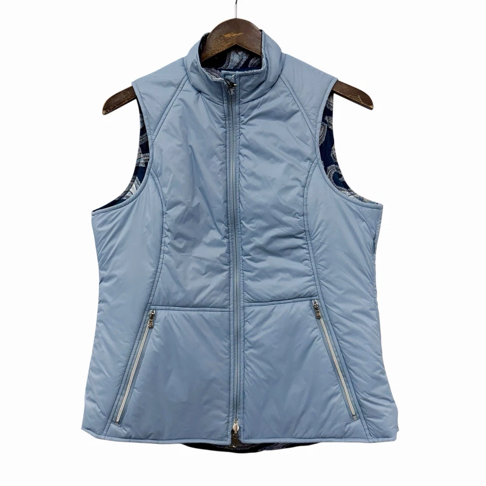 Anatomie NUEVO Para Mujer Talla M Azul Reversible Paisley Aarthi Chaleco Chaqueta Aislante Foto 2 de 4