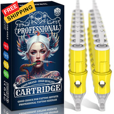 1213RM Tattoo Cartridge Needles 20Pcs 12 Standard Premium 1213RM, Multicolor