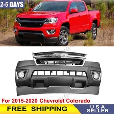 Front Bumper Cover Kit w/Fog Light For 2015-2020 Chevrolet Colorado Replacement