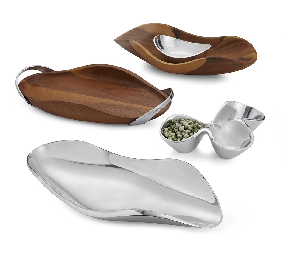 Bella Triple Condiment Server | 3 Part Divided Serving Tray for Condiments, D... - Image 3 of 3