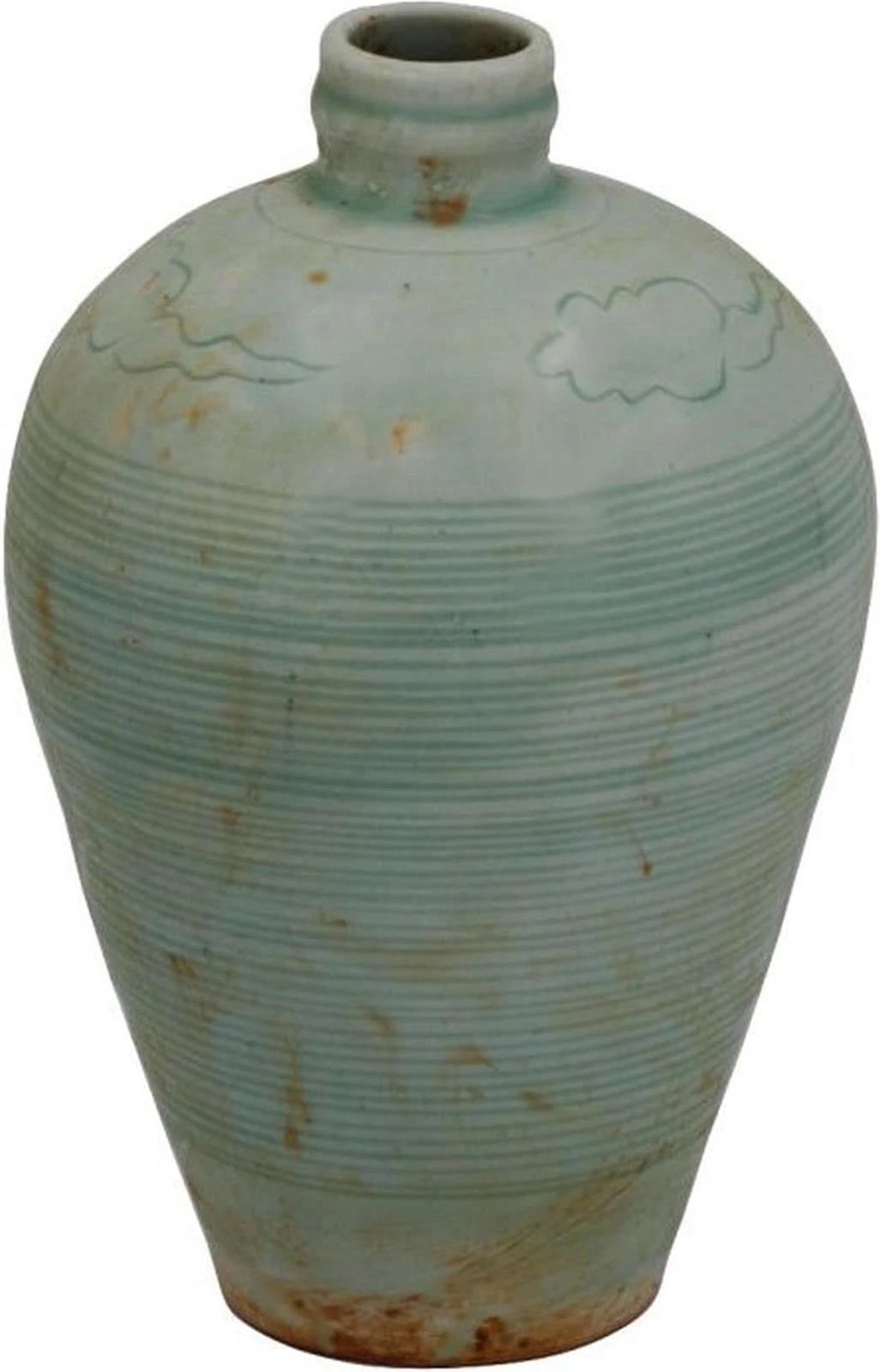 Handcrafted Celadon Plum Vase – Traditional Style