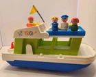 Vintage Fisher Price Little People HAPPY HOUSEBOAT 985 W/ Accessories-Incomplete