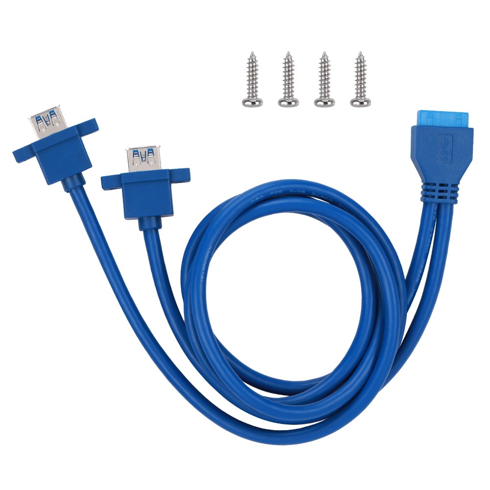 Hot (0.8m)19Pin/20Pin Female Header To Dual USB3.0 A Front Motherboard Panel