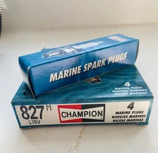 Champion 827M, L76V, Pack Of 4 Marine Spark Plugs