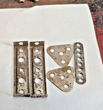 A C Gilbert Erector Original PARTS INCLUDING 8 HOLE, TRIANGLES, BRACES