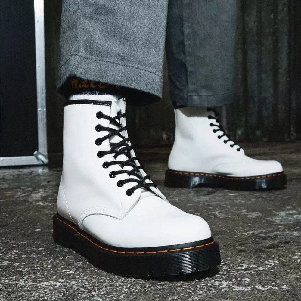 Dr. Martens Lace Up White Boots for Men for Sale | Shop New  display picture 3