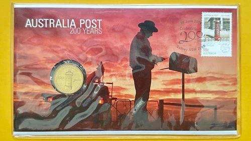 2009 PNC 200 Years of Australia Post $1 Coin and Stamp Cover