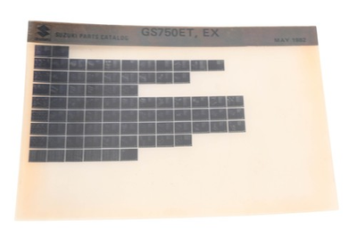 #ad OEM Suzuki GS750ETEX GS750 ET EX Parts Catalog Microfiche Rev:5 1982 $10.45