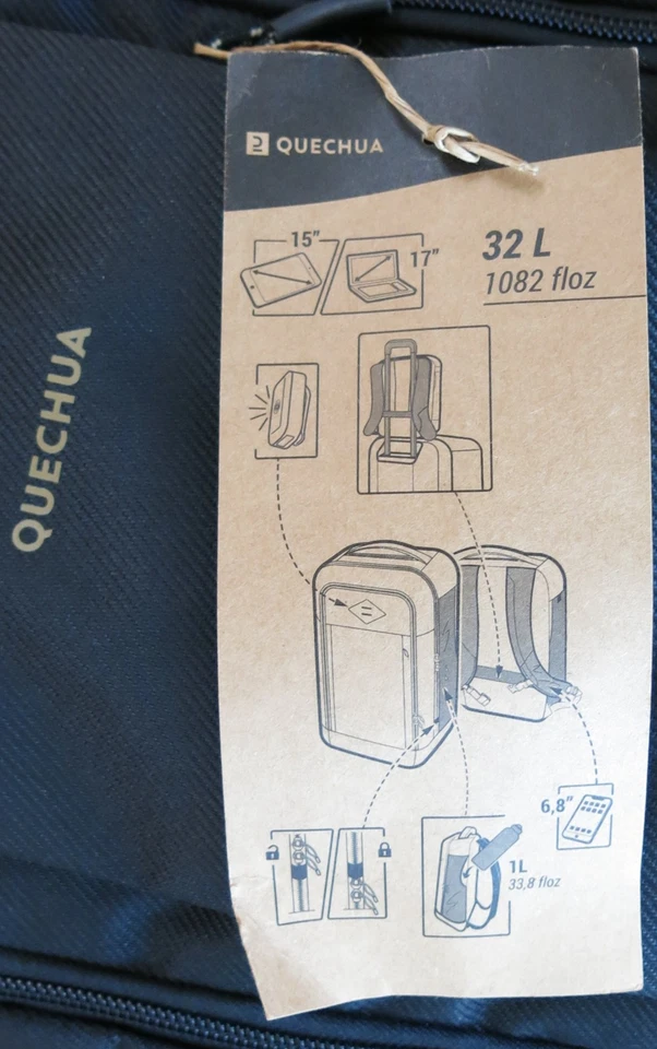 Decathlon Quechua Wanderrucksack / Hiking Backpack NH500 Escape 32 Liter Litres - Bild 3 von 3