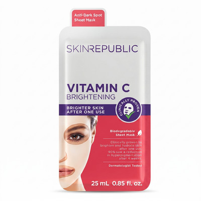 Skin Republic Vitamin C Brightening Sheet Mask Aufhellung Pigmentflecken 25ml