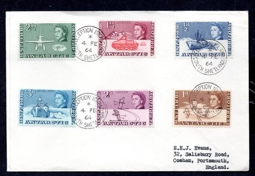 British Antarctic Territory - 1963 Definitives on 1964 Deception Island Cover