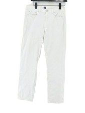 Gap Women's Jeans W 29 in White Cotton with Spandex, Viscose Straight