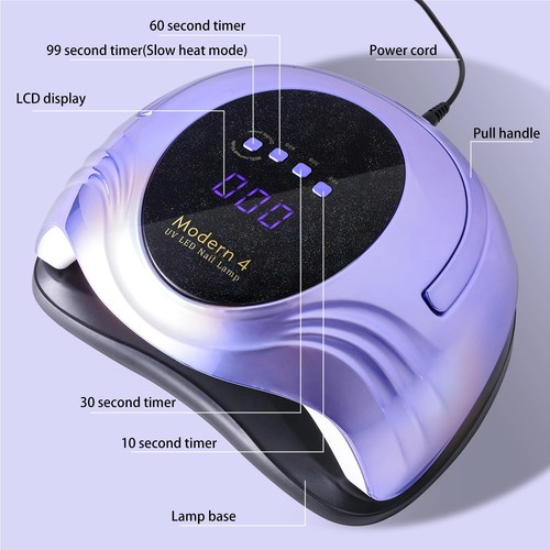 UV Nagellampe - Perlglanz Version, Profi Nageltrockner mit 4 Timer, Pow... - Bild 2 von 6
