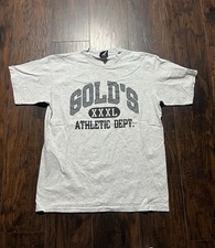Vintage Golds Gym T Shirt Mens Large Gray Black Venice California Bodybuilding