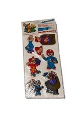 VINTAGE 1983 THE CHIPMUNKS PUFFY STICKERS NEW SEALED ALVIN SIMON THEODORE