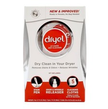 Dryel At-Home Dry Cleaner Kit Stain Pen Wrinkle Odor Spray  5 Cleaning Cloths