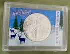 American Silver Eagle 2021 1oz Happy Holidays In Holder Mint