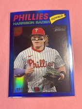 2026 Topps Heritage #357 Harrison Bader Chrome Blue Refractor 81/150 PHILLIES