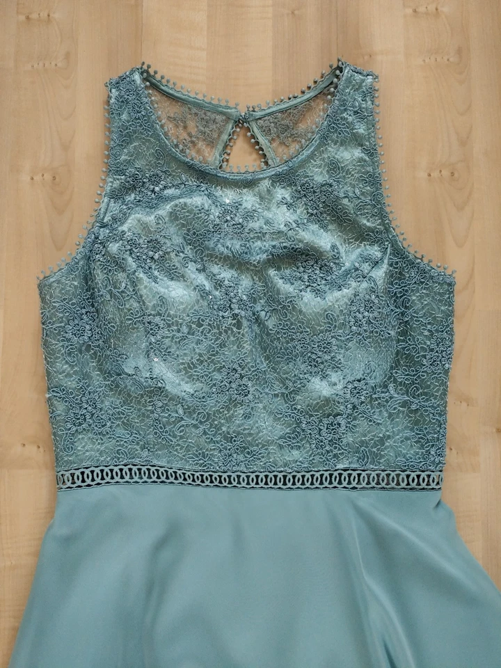 Vera Mont Kleid Cocktailkleid Ballkleid Hochzeit Brautjungfer Gr.S Mintgrün  - Bild 2 von 4