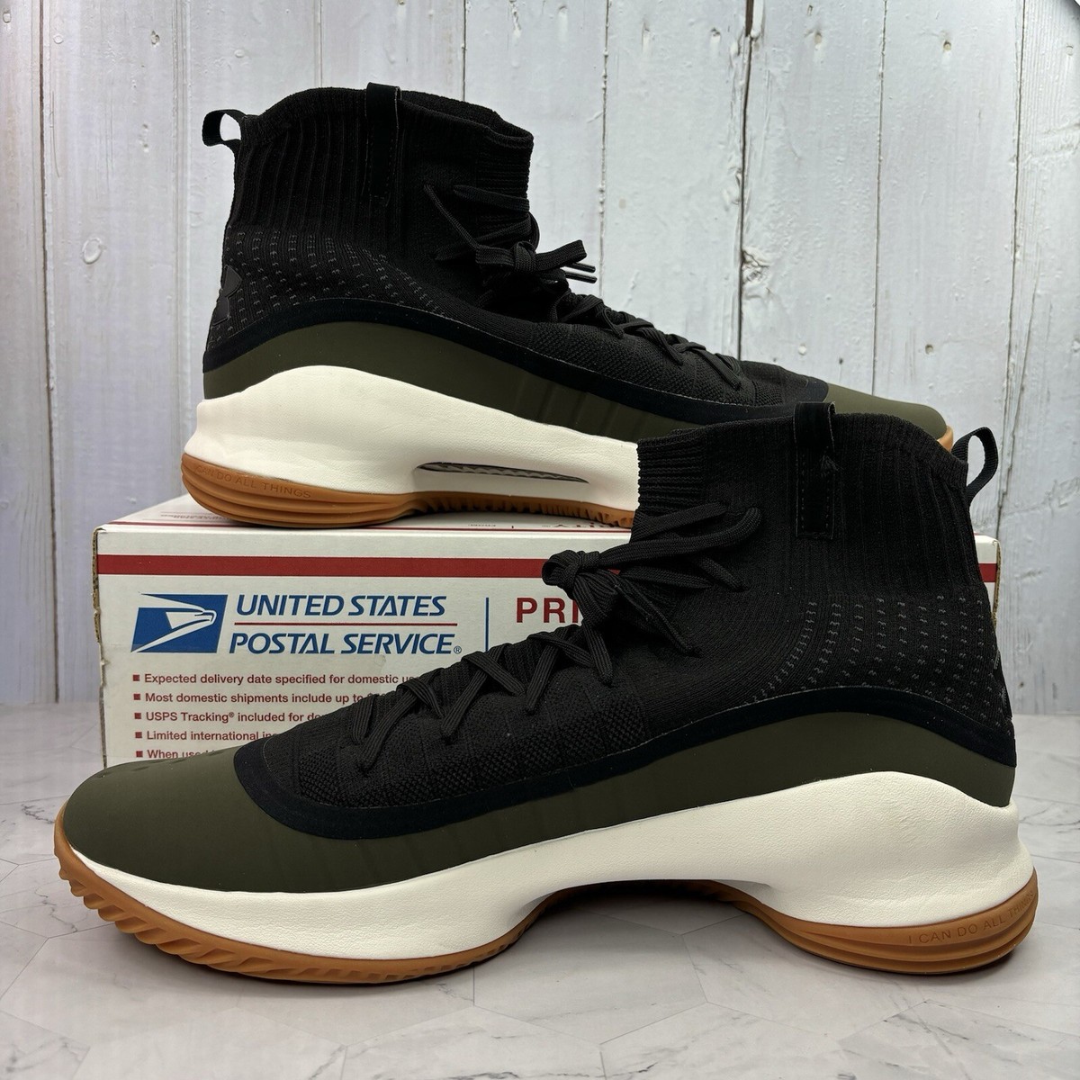 Under Armour Curry 4 Retro Mens Sz 15 Basketball Shoes Olive  display picture 2