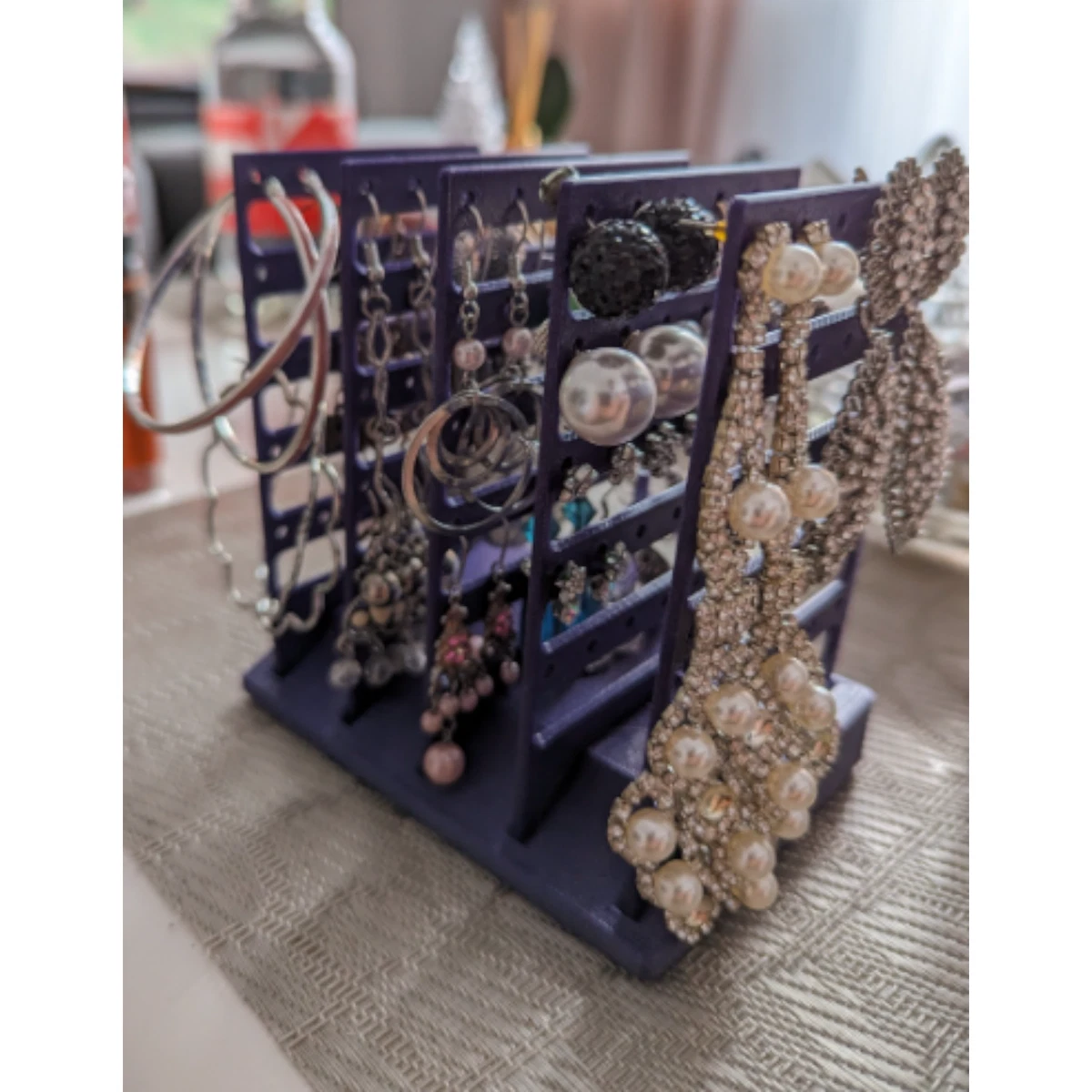 Dangle Stud Hoop Earring Holder Organizer Jewelry Storage Rack