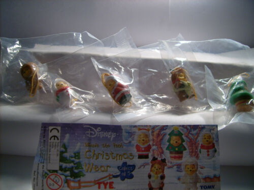 (458) TOP!! Complete Set WINNIE POOH CHRISTMAS WEAR + BPZ by TOMY - Picture 1 of 1