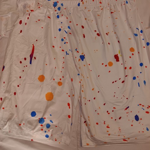 Shein Womens Multicolor Splattered Short Set Size XL - Picture 4 of 10