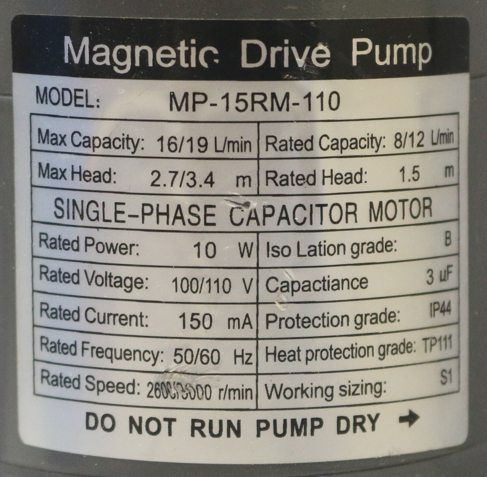 Singflo Homebrew MP-15RM-110 Magnetic Brewing Drive Pump