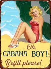 Cabana Boy Metal Sign Vintage cofe Bar Terrace Cabin Home Wall Decoration Pool P