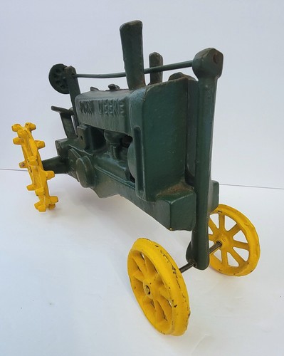 Vintage John Deere Heavy Cast Iron Tractor Large Piece of Farmhouse Decor - Picture 3 of 13
