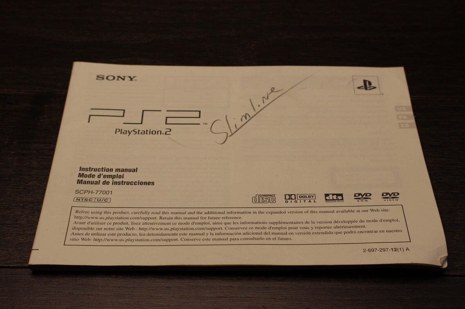 ORIGINAL SONY PLAYSTATION•2/PS2 CONSOLE INSTRUCTION MANUAL (SCPH