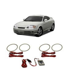 Bright White Rf Led Headlight Halo Ring Kit For Hyundai Tiburon 03-04 Bright White Rf Led Headlight Halo Ring Kit For Hyundai Tiburon 03-04