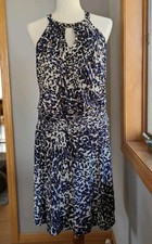 Suzi Chin for Maggy Boutique Dress Womens Sleeveless Leopard Print Size 8