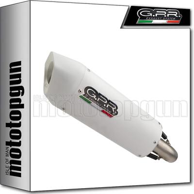 exhaust only white aluminium gpr for hyosung comet 650 gt - r 2010 10 2011 11