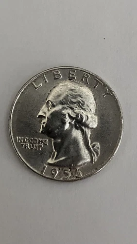1956 Washington Quarter US 25 Cents Coin 90% SilverChoice Uncirculated