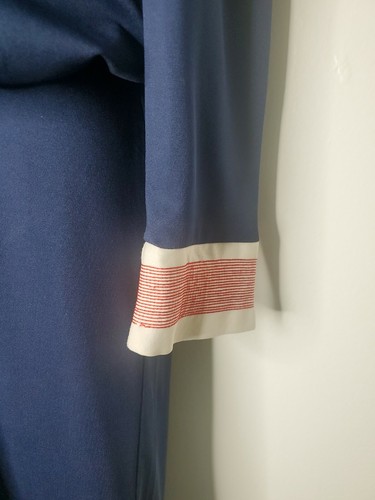 Vtg Jody T of California Womens LS Jumpsuit Blue Sailor Romper Long Size Small 4 - Picture 6 of 11